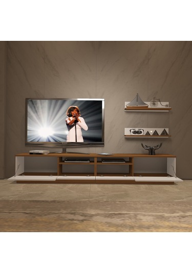 Decoraktiv Trendstyle 220r Mdf Tv Ünitesi Tv Sehpası Ceviz - Beyaz