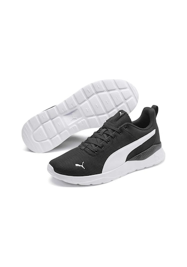 371128-02 Puma Anzarun Lite Unisex Spor Ayakkabı black-white Beyaz - Siyah