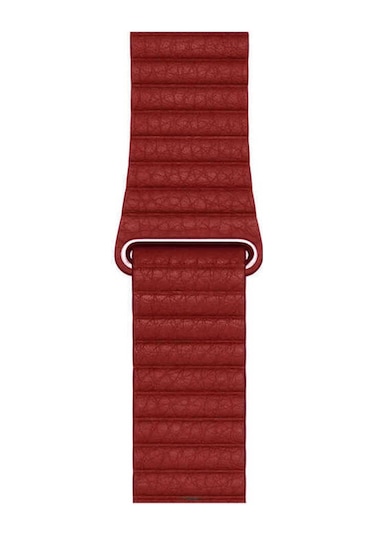 Watch 44mm Uyumlu Krd-09 Deri Lop Prl Kordon Koyu Yeşil
