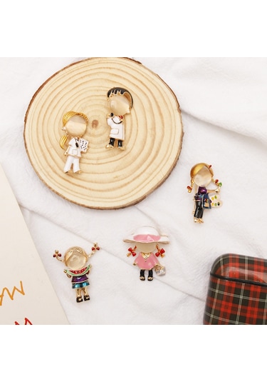 Teltree Пурпурная Брошь С Ангельским Дизайном, Стразы И Искусственным Жемчугом, Для Девушек И Детей, Изготовлена В Китае Gümüş