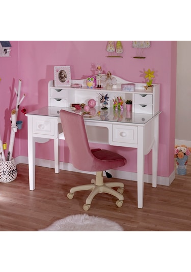 Meltem Kids Classy Beyaz Genç Odası Çalışma Masası Beyaz