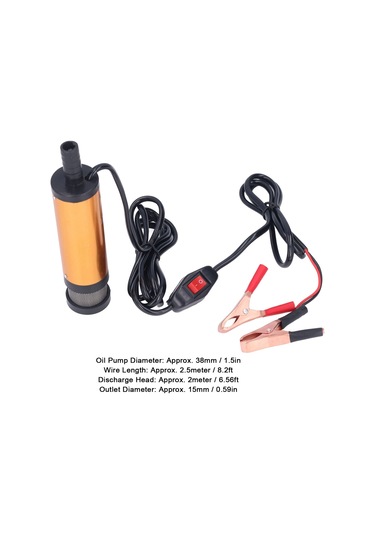 Wezone 12v Dc Elektrikli Mini Taşınabilir Yağ Pompa, Filtreli, Su Ve Dizel Transferi, 38mm, 12l/dakika, Paslanmaz Çelik Kasa