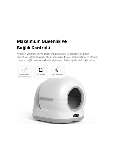 Akıllı Kedi Tuvaleti, Mama Kabı Ve Çelik Su Pınarı 4'lü Pet Ürünleri Seti 005