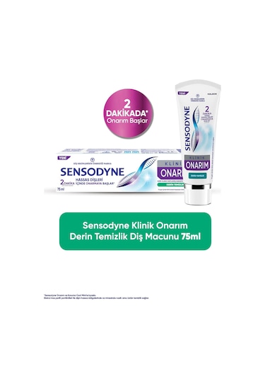 Sensodyne Klinik Onarım Derin Temizlik Diş Macunu 2 x 75 ML
