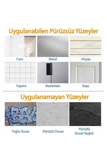 Tineke Kapı Arkası Elbise Askısı Kendinden Yapışkanlı Şeffaf Vida Şeffaf