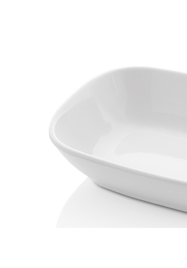 Alezy 577 Göreme Melamin Termostar Garnitür Tabak 12x8 Cm Beyaz