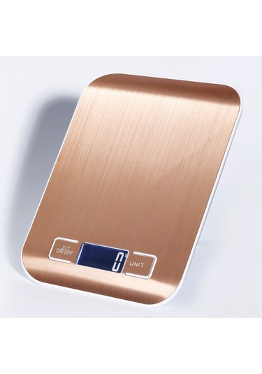 Mufunye Günlük Mutfak Kullanıma İdeal 5kg/1g Hassas Bakırlı Çelik Terazi - Siyah Kasa Gümüş Platform, Usb Şarjlı Evsel Besin Tartıcı Çok Renkli