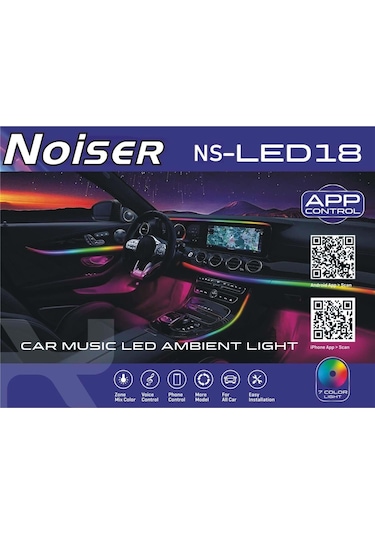 Noiser X-led18 App Kontrollü Rgb Araç Içi Ambians Led
