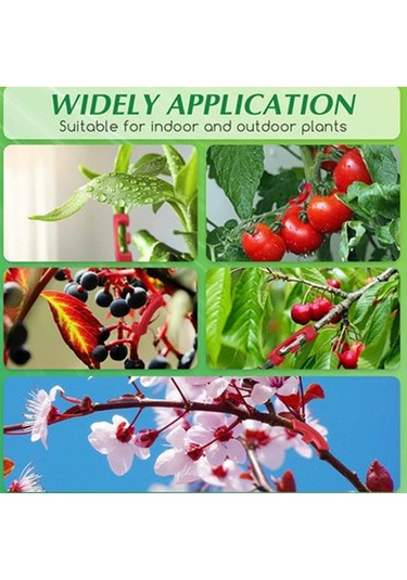 Dianziye 100 Adet Plastik Bitki Dal Bükücü Seti - 90 Derece Bahçe Sabitleyici, 3.5x1 Cm Kırmızı, Tomat Orkide Şekillendirici