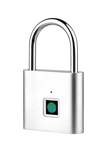 Prestigegoods Parmak İzi Kilitli Akıllı Kilit - Şarj Edilebilir, 10 Parmak Kayıtlı, Su Geçirmez, Hırsızlık Koruma