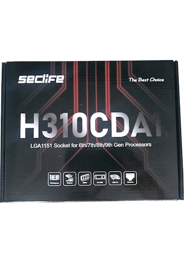 Seclife H310 Ddr4 M2 Hdmı Vga Ses Ethernet 6.7.8.9.nesil 1151 Pin Anakart