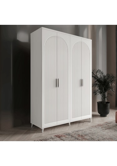 Guneystore Oslo 4 Kapaklı Komple Mdf Gardırop