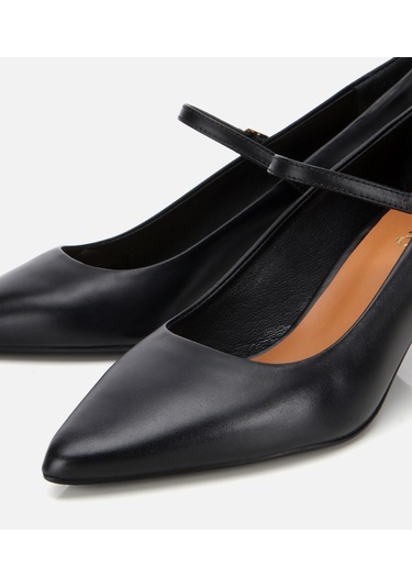 Hotiç Kadın Deri Mary Jane Siyah İnce Bantlı Stiletto 01ayh317720a100 01ayh317720a100 Siyah