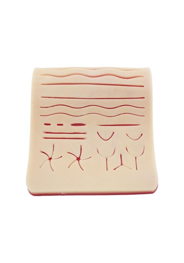 Edulaparoskopi 5 Adet Cerrahi Yara Silikon Sütür Pedi Yara Dikiş 19x9 Cm 7 Mm Eğitim Matı Travmatik Dikiş Pedi