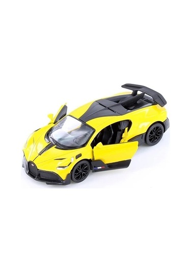 Kinsmart 1:36 Ölçek Metal Bugatti Divo Diecast Çek Bırak Araba Sarı