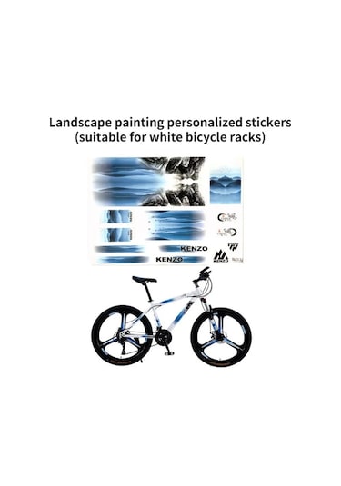 A1-bisiklet İskeleti Etiket Mtb Ön Çatal Arka Çatal Çıkartmaları Bisiklet Koruyucu Renkli Film Bisiklet Aksesuarları Dekoratif Çok Renkli