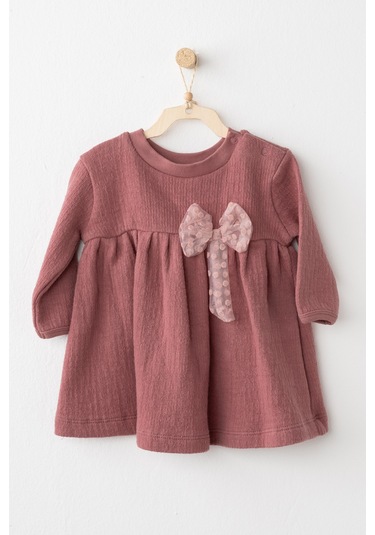 Kız Bebek Elbise Dress Casual Ac26203 Pudra