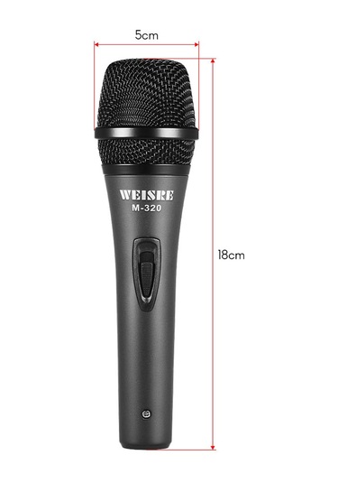 Yifomall M-320 Metal Dinamik Mikrofon: Kaliteli Ses, Kalp Formu Yönlendirme, 5m Kablolu, Klüp Ve Karaoke İçin