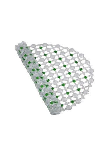 Efe Mark Eko Serisi Banyo - Küvet İçi Kaydırmaz Vantuzlu Oluklu Oval Paspas 63 X 34 Cm, Yeşil Yeşil - Beyaz