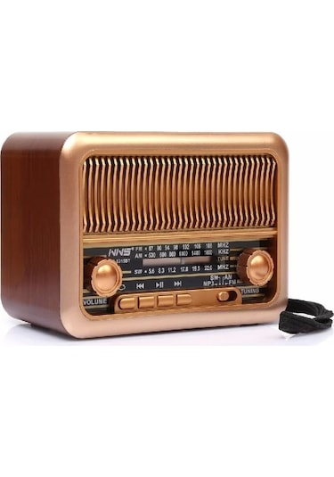 NNS NS-3315BT Bluetooth USB SD MP3 Nostaljik Ahşap Radyo