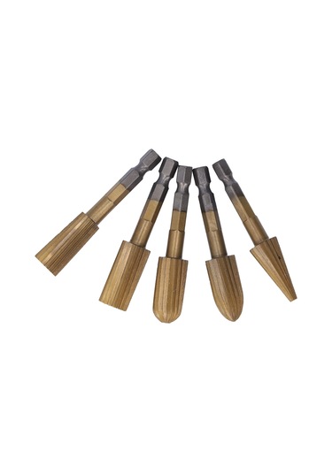 Suofeng 5 Adet Altıgen Saplı Hss Ahşap Frezi, Farklı Şekillerde Hassas Oymacılık, Plastik-kireçtaş-resin İşleme