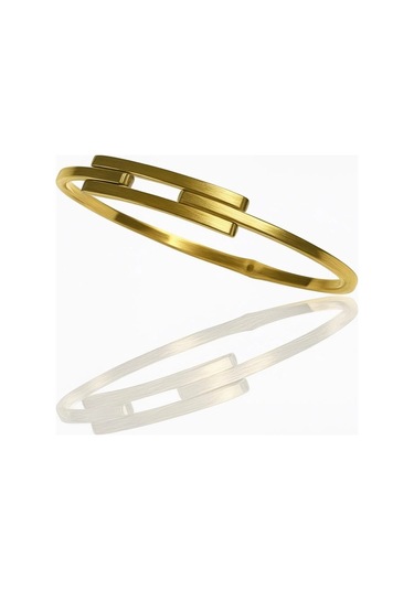 Altın Tekli Kaburga Kelepçe Bilezik