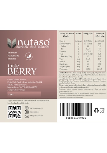 Nutaso Choco Granola 320 G + Berry Granola 320 G