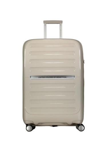Benetton Büyük Boy %100 Polipropilen Valiz Bej Bnt1000