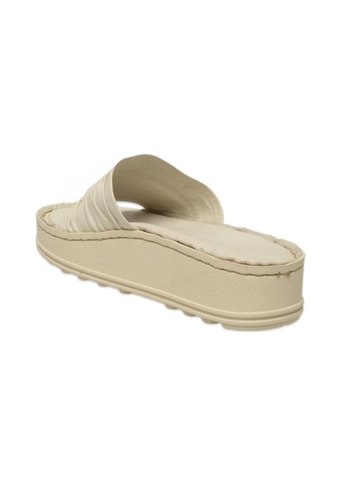 Mammamia D25yt-1425 Günlük Krem Kadın Terlik Krem