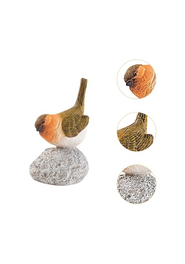 Suntek Kuş Heykeli Taş El Sanatları Reçine Heykel Dolap 65x6x12cm