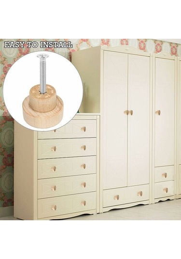 Mobilya Kulpları Ahşap Mobilya Kulpları Yuvarlak Kapı Kolları 12 Ad.