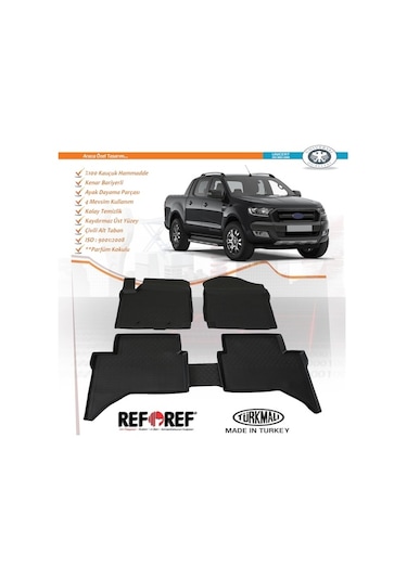 Ford Ranger 4D Paspas Kokusuz Havuzlu Paspas 2015 Siyah