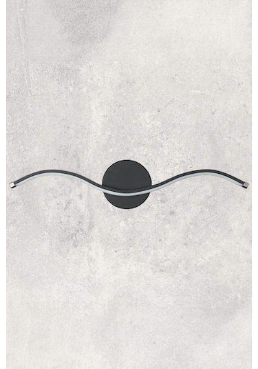 Wave Modern Tasarım Siyah Renk Gün Işığı Ledli Banyo - Mutfak - S Siyah