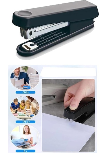 Masa Üstü Ofis Paketi 18 Parça Fotokopi Kağıdı Metal Evrak Rafı Metal Kalemlik Zımba Makinesi Teli Delegeç Çöp Kovası Küp Notluk