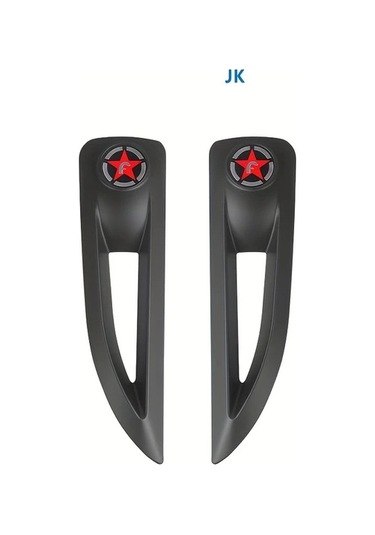 Xuweiwei Y-jp0114 Ön Kaput Kapağı Dekoratif Çerçeve Dayanıklı Abs Siyah Kırmızı Tasarım