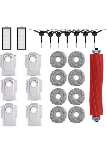 Roborock Q Revo Maxv/q Revo S/q Revo Pro Yedek Parçaları İçin 1 Set Ana Yan Fırça Toz Torbası Hepa Filtre Paspas Bezleri