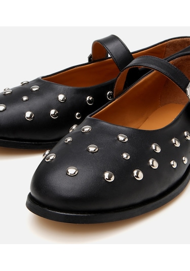 Hotiç Kadın Deri Siyah Taşlı Babet 01ayh304760a100 Siyah