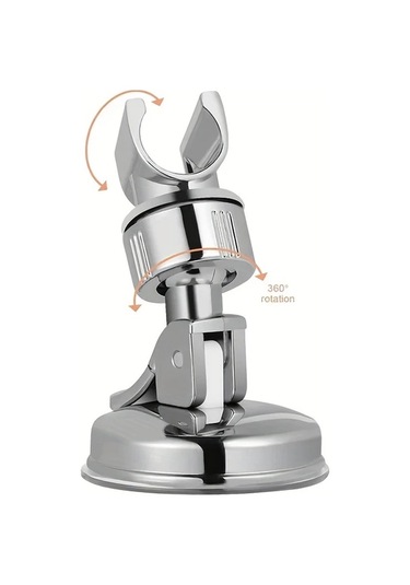 Oldfriend Gümüş 360 Derece Ayarlanabilir Kendinden Yapışkanlı Duş Başlığı Tutucu Diğer