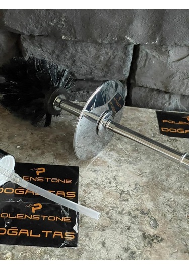 Mermer Banyo Setlerine Uygun / Gümüş Rengi Wc Fırçası Ve Sıvı Sabunluk Pompası Gold