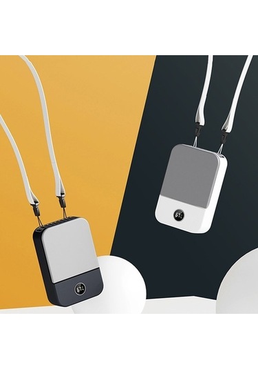 Dq205 Yaz Mini Asma Boyun Fan Usb Taşınabilir Öğrenci Sessiz Yüksek Rüzgar Bladess Fan Tibet Mavisi 5250 Mavi