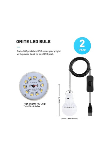 Springsun 2.5 Metre Usb Led Kamp Lambası - 650lm Sıcak Beyaz Işık, 14 Adet 5730 Smd