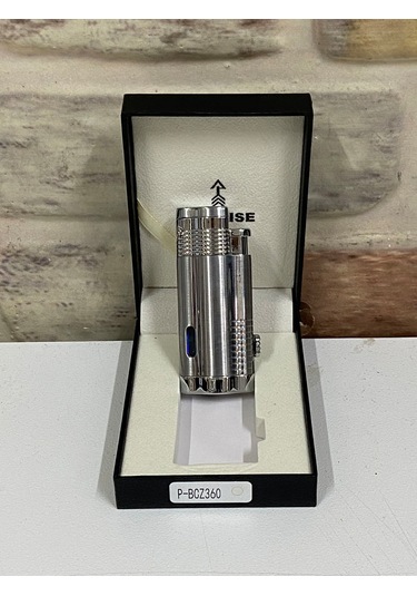 Promise Gaz Göstergeli Üçlü Ateşlemeli Gümüş Gri Renk Kişiye Özel