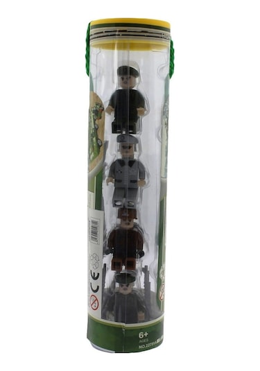Ausini Army 8’Li Tüp Kutu Figür Seti Gri