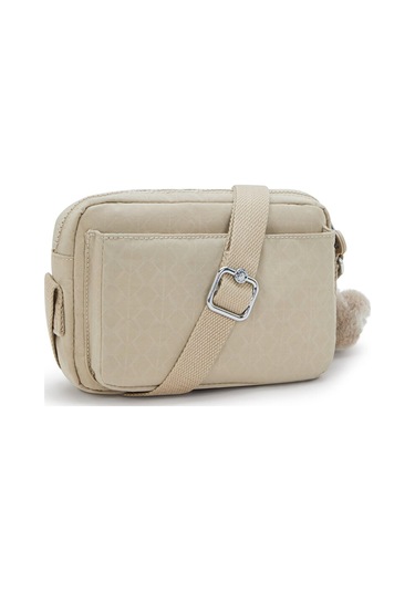 Kıplıng Abanu Küçük Boy Omuz Çantası Bej Sıgn Beıge Emb Bej