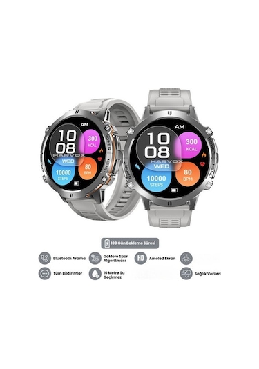 Harvox Watch X2 Pro Akıllı Saat Apple İphone Ve Android Tüm Telefonlara Uyumlu Gümüş