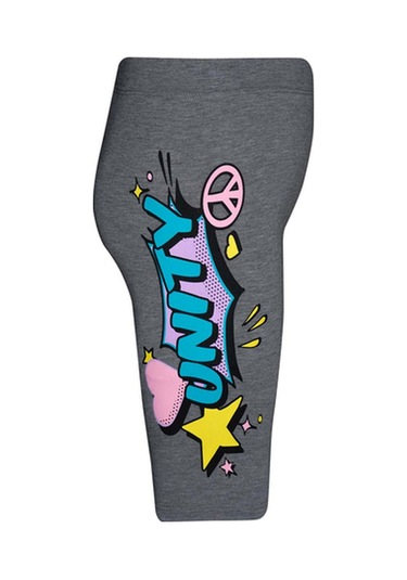 Lovetti Gri 5 Kız Çocuk Unıty Baskılı Bisiklet Şort 7953G025 Gri