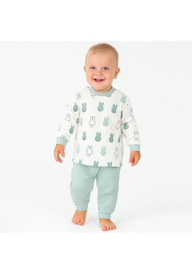 Sebi Bebe Sebi Prime Tavşanlı Pijama Takımı 9301 Yeşil