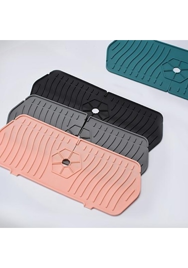 Yeşil Büyük Hiçbir Koku Temizleme Kolayca Pratik Su Sıçrama Koruyucu Mat Mutfak Lavabo Koruyucu Ev Musluk Drenaj Pedi