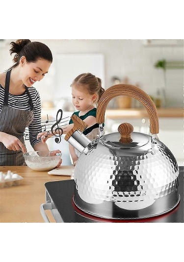 3l Düdüklü Çaydanlık Büyük Kapasiteli Vintage Su Isıtıcısı Mutfak, Gazlı Ocak Ve İndüksiyonlu Ocak İçin Uygundur Diğer