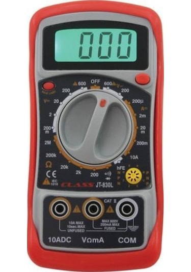 Class Jt-830l Dijital Işıklı Multimetre Multimeter